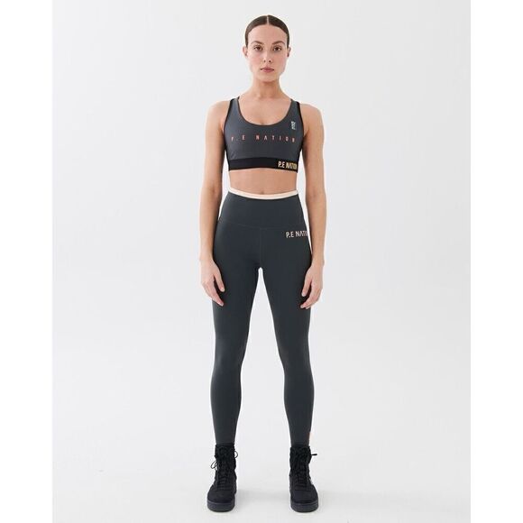 P.E NATION Mid Game Leggings in Grey High-waisted; 7/8 length size S NWT$120 - Picture 3 of 8